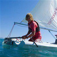 instructor sailing in lakitira